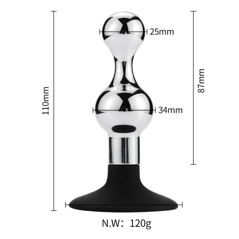 Anchor Metal Anal Plug Sucker Silicone Butt Plug Aluminum Alloy Butt Plug Anal Toy Anal Sex Expansion