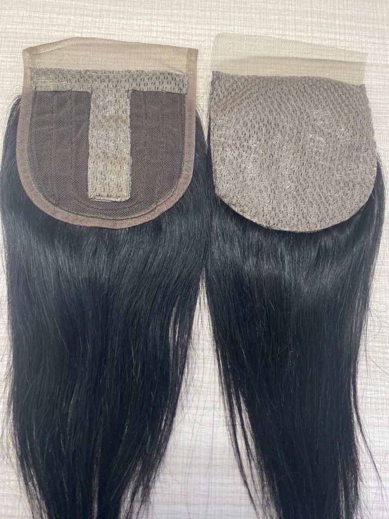 Closure 4*4 Peruvian Human Hair with Closure in Bulk Wound Closure Lace 10A Frontal Closure Hair