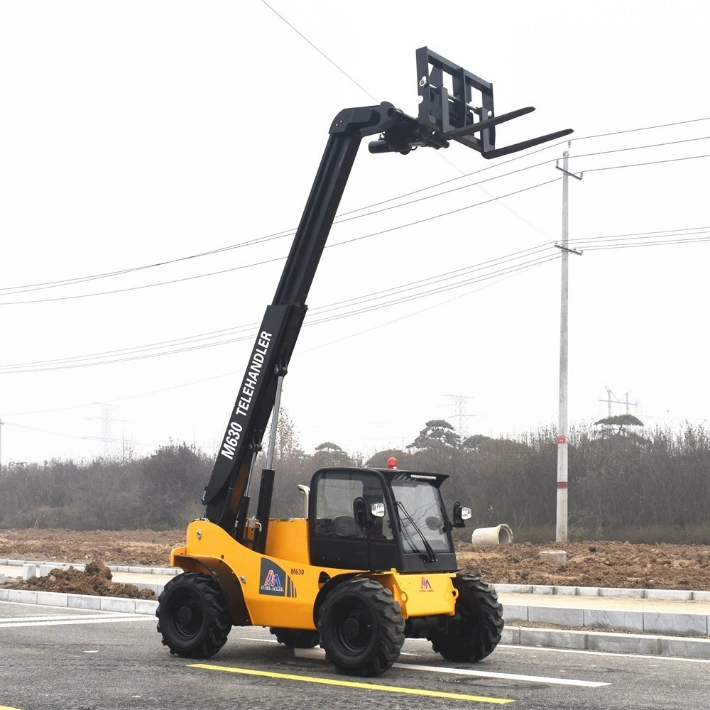 Small Telescopic Wheel Loader 3ton Compact Telehandler to 6m Height