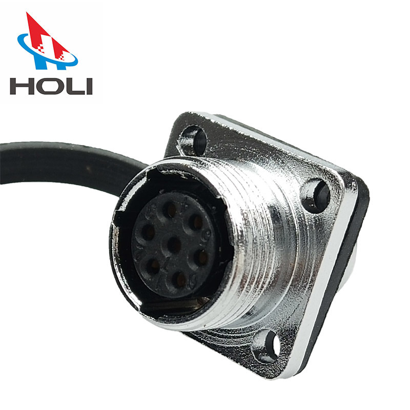 Holi Watertight 7 Pin Metal Power Connector Male and Female Industrial Plug and Socket