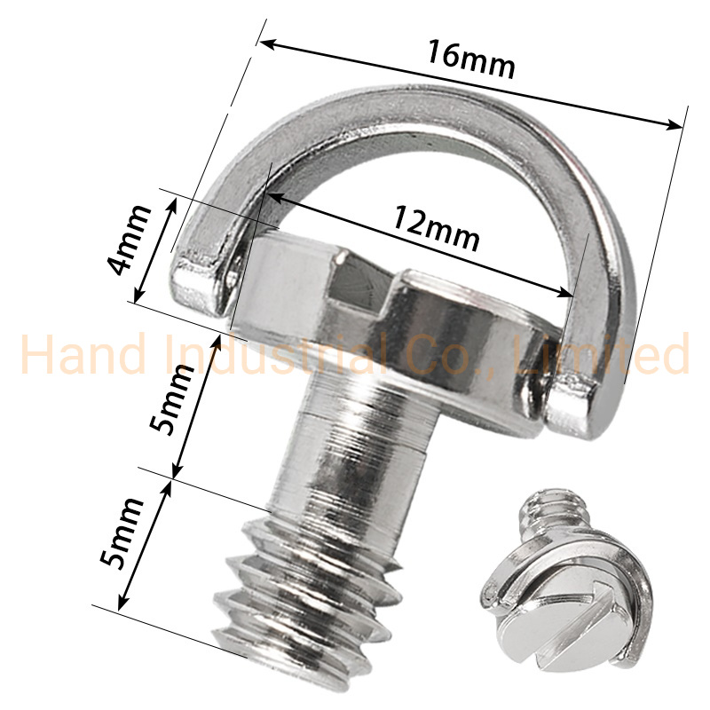 Top Quality Stainless Steel Slotted Camera Thumb Screws