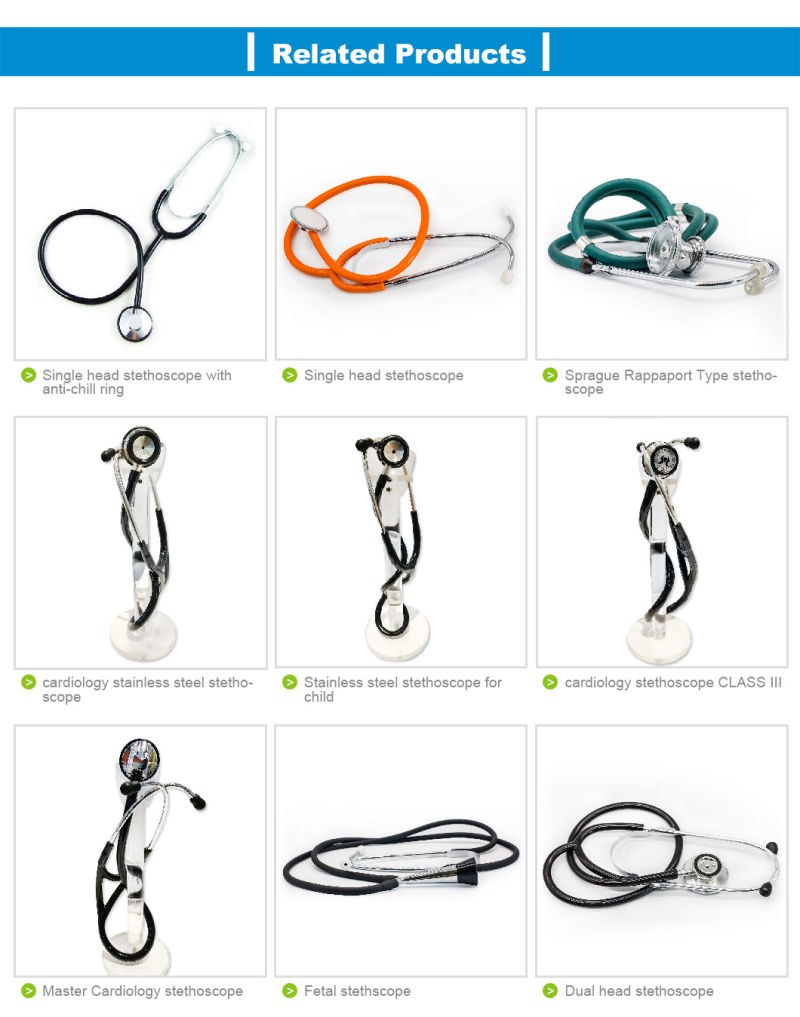 Medical Adult Use Single Head Stethoscope with Anti-Chill Ring