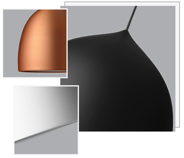 Aluminium Acorn Acrylic Diffuser Solo Pendant Light