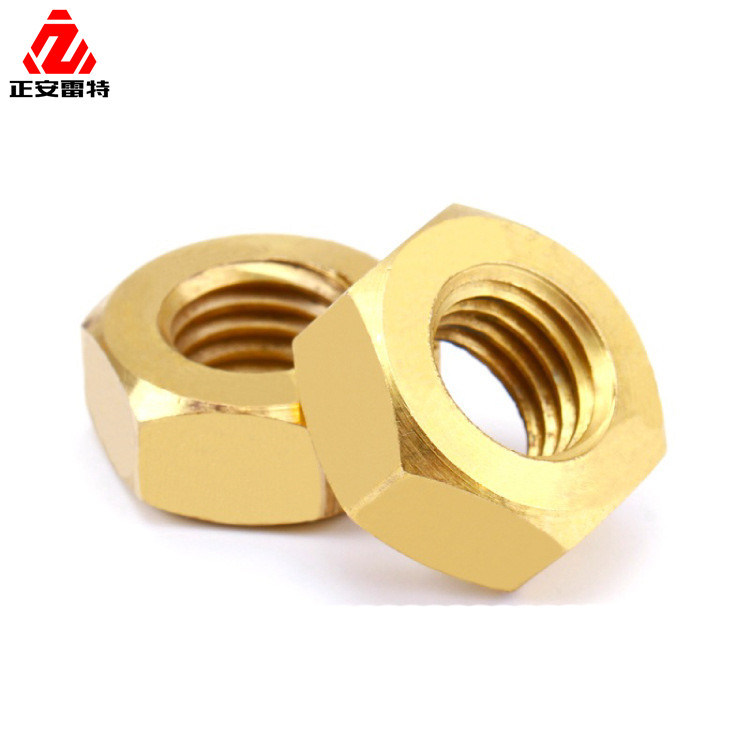 Fasteners Supplier Finish Passivated DIN934 Brass Hex Nut