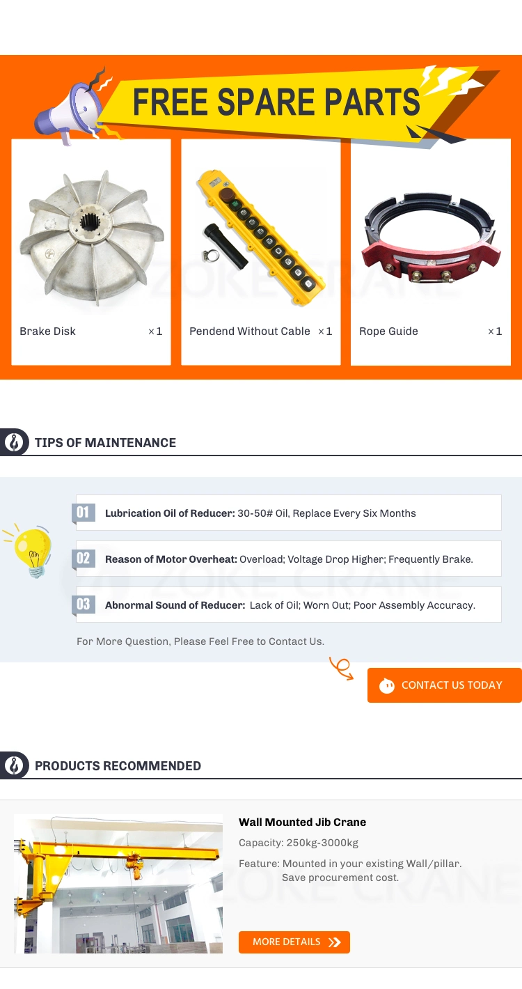 3t Free Standing Jib Crane, Jib Crane Slewing Bearing