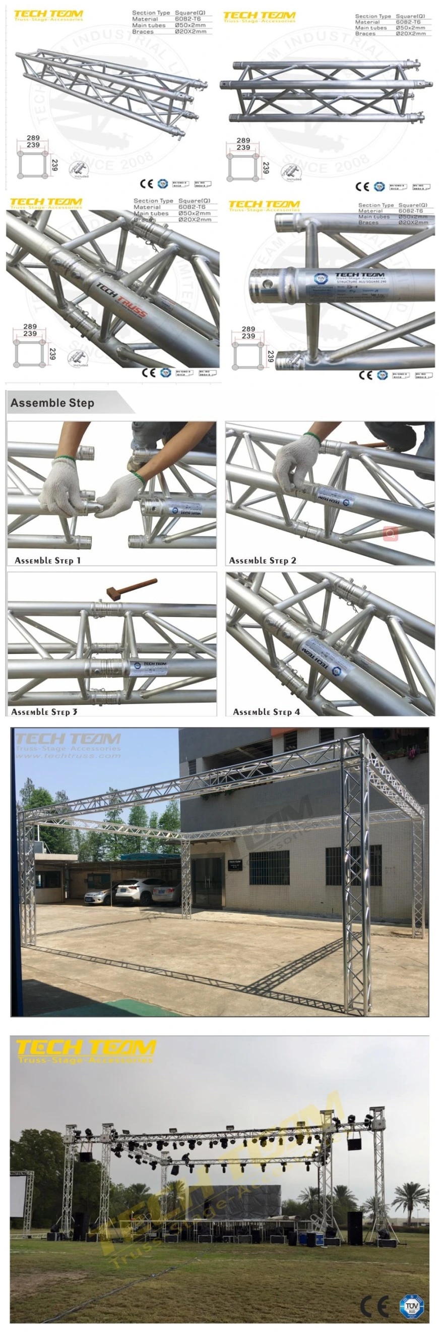 Aluminum Truss Lighting Truss Roof Truss System for Events Stage Truss Stage Equipment