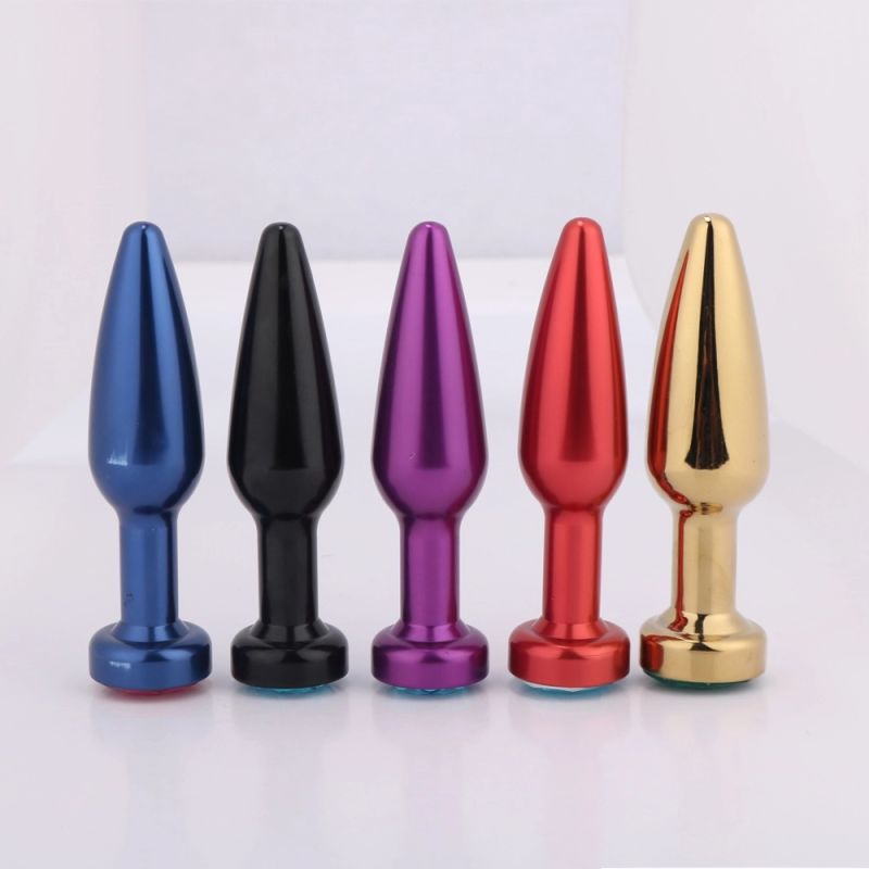 Customized Color Bullet Butt Plug Metal Anal Plug Colorful Anal Plug