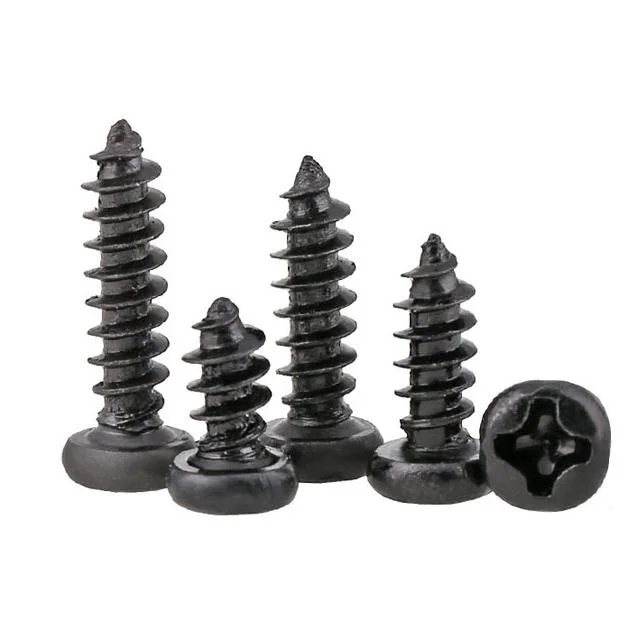 High Quality Wholesale Muluoding/Phillips Pan Head Self Tapping Wood Screw Black Screw