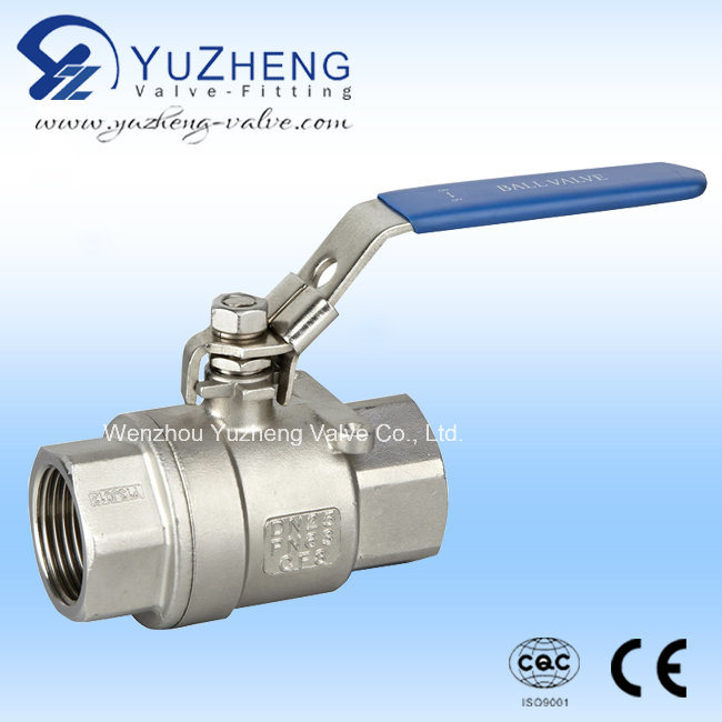 2PC Stainless Steel Thread Floating Ball Valve with Thread Ending