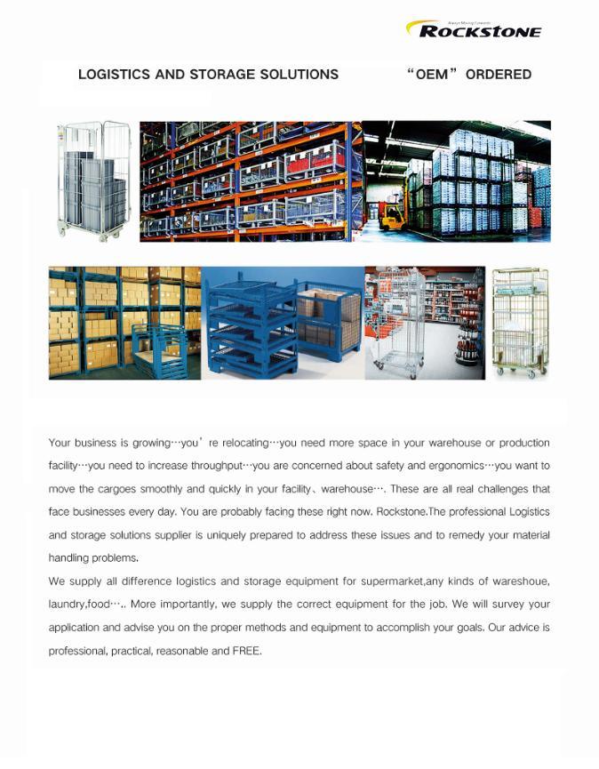 Galvanised Foldable Collapsible Steel Wire Pallet Cage RS-566c 1200X1000X1000mm for Warehouse