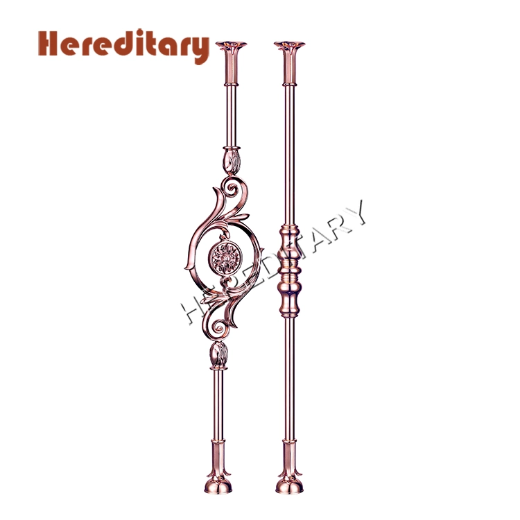Copper Flower Staircase Handrail Villa Staircase Ladder Decorative Fence