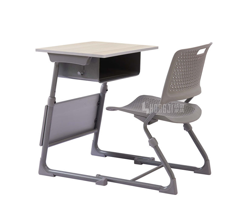 Metal Frame School Furniture Student Single Chair and Desk