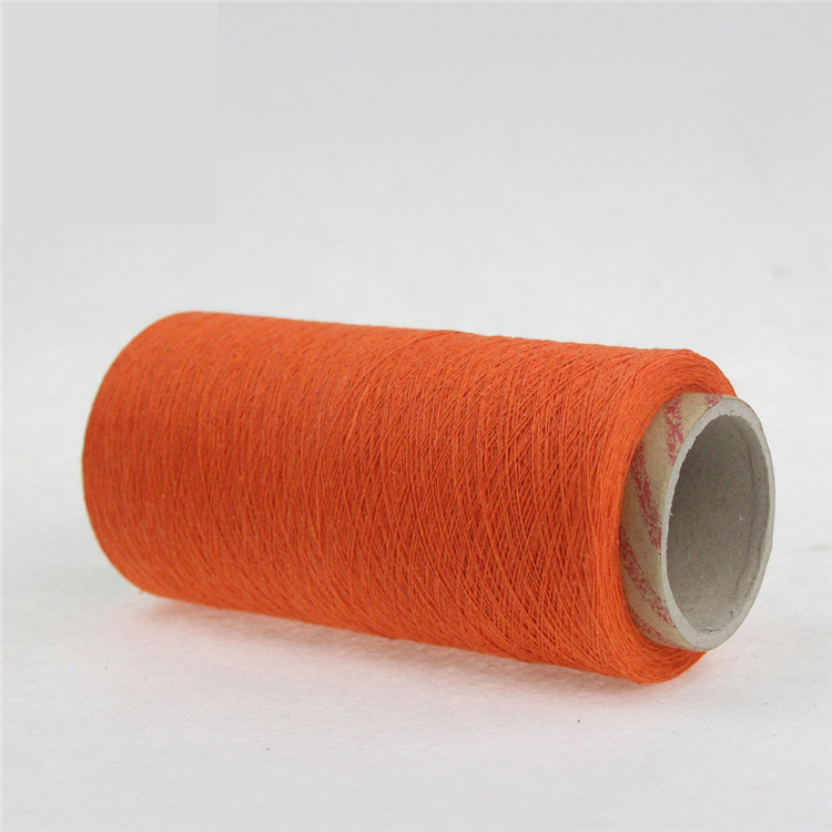 Orange Ne8 Ne10 Regenerated Yarn for Making Curtains Recycled Cotton Polyester Blended Yarn
