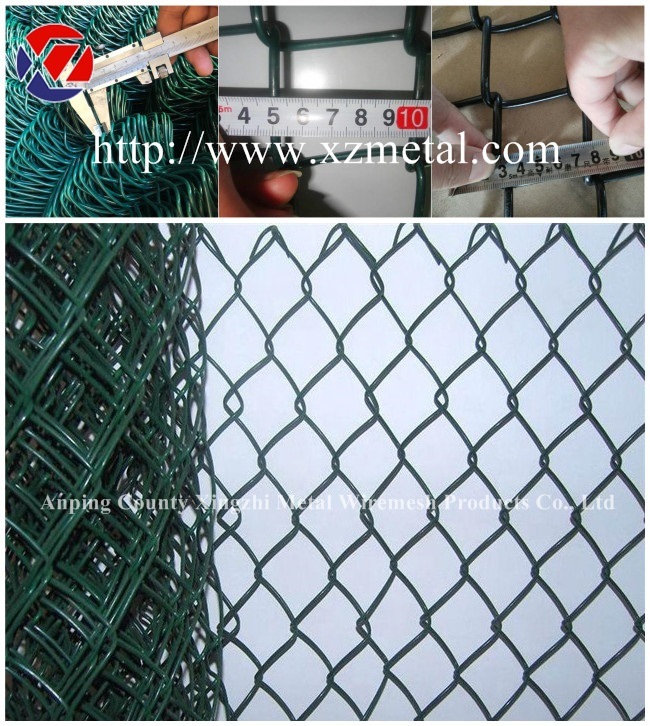 6 Foot 9 Gauge PVC Galvanized Chain Link Wire Fence