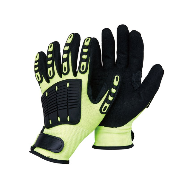 Polyester Knitted Gloves with Nitrile Coated Sandy Spray Palm N115010