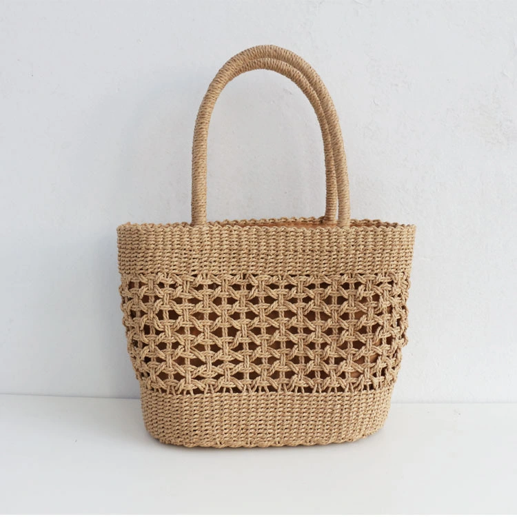 New Straw Bag- Handwoven Lining - Weaving Seagrass / Handmade Bag - Boho Bag F