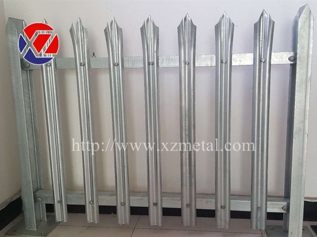 High Security Steel Palisade Fence with Razor Barbed Wire