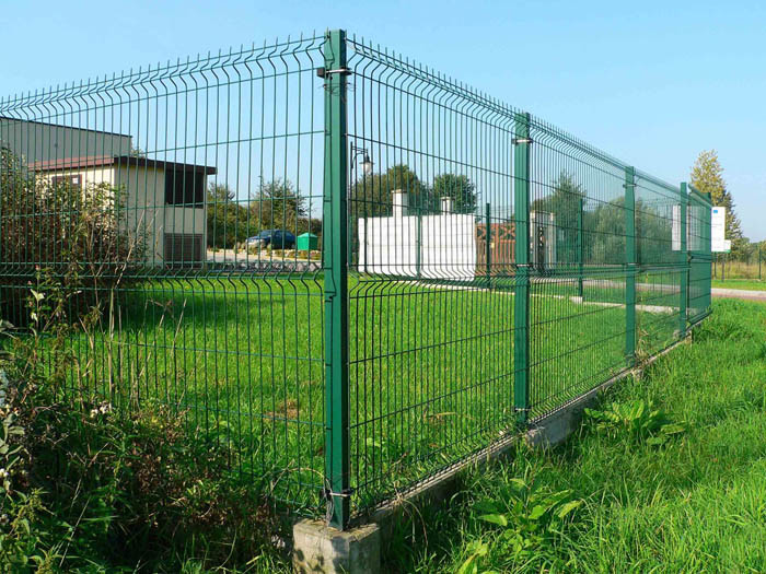 Dark Green Metal Fences Decorative Welded Wire Mesh Garden Fencing