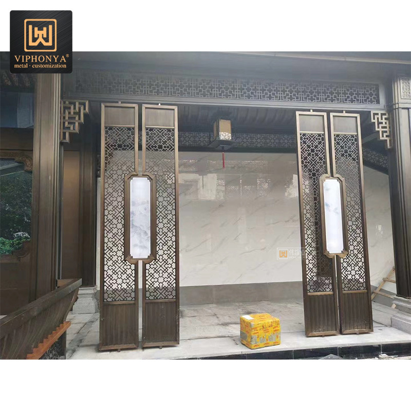 Color Decorative Embossing Stainless Steel Room Divider Stainless Steel Screen