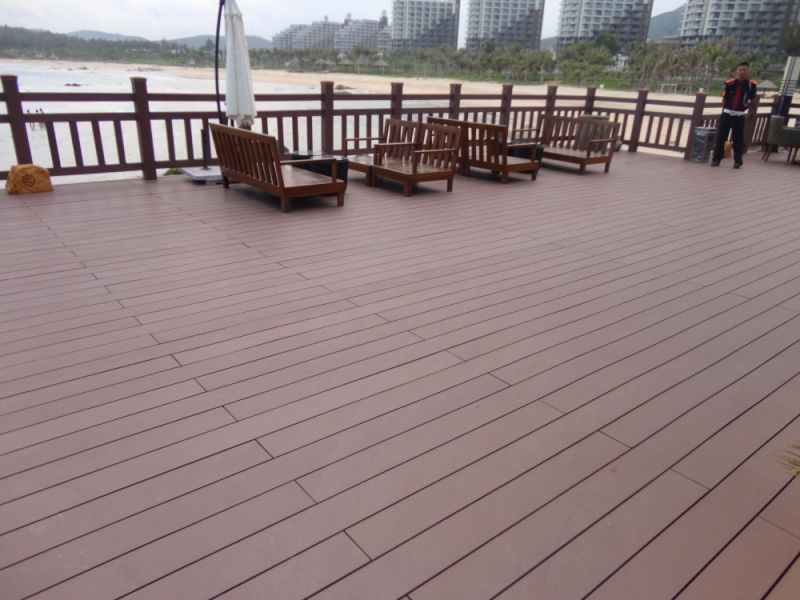 Arch Solid WPC Wood Plastic Composite Decking with 3D Wood Grain