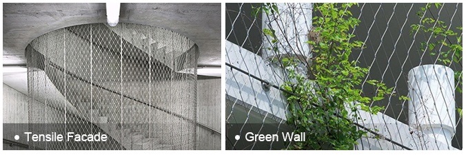 Inox Security Screen Mesh Stainless Steel Wire Rope Mesh