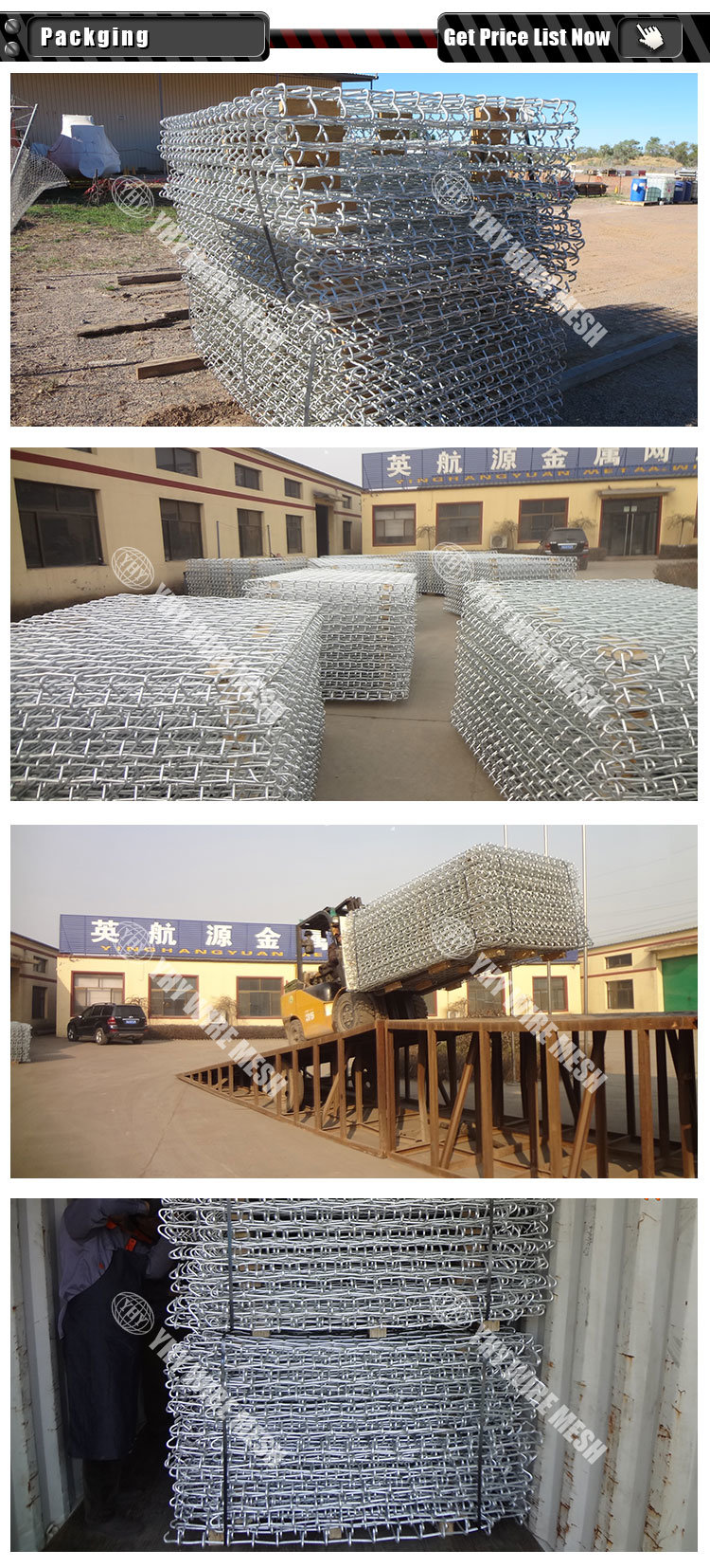 10mm Opening High Tension Longevity Galvanized Wire Mesh for Stone