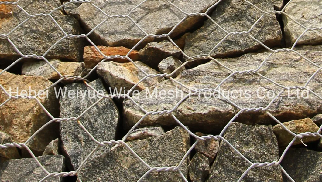 Hexagonal Gabion Metal Wire Mesh Cage Retaining Wall