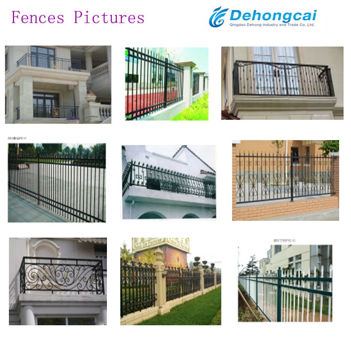 Decorative Safety Hot Galvanized Wrought Iron Fence (dhfence-23)