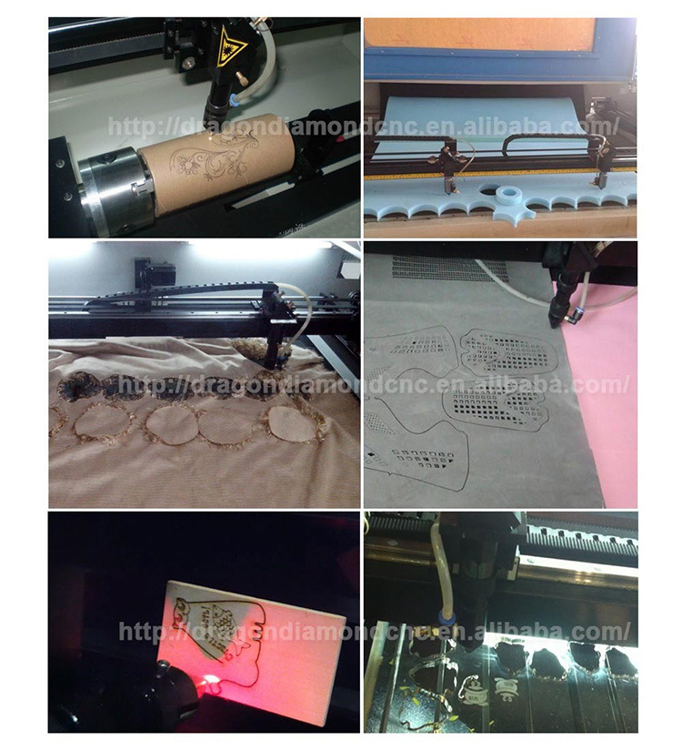 Non Metal Fabric Leather 60W 6090 CO2 Laser Cutting Machine