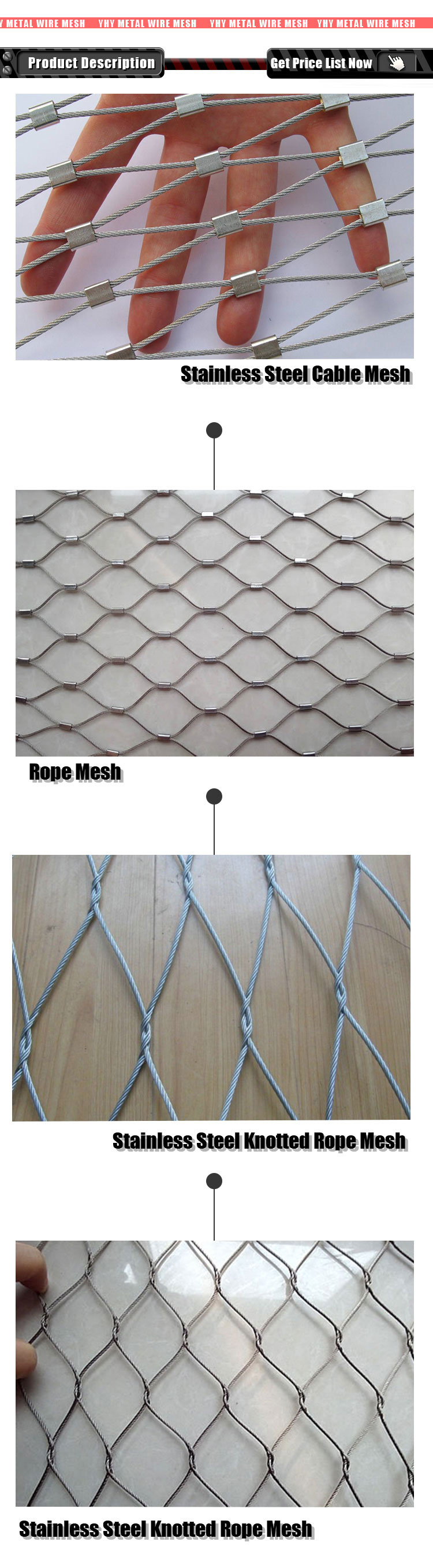 Stainless Steel Hand Woven Rope Mesh