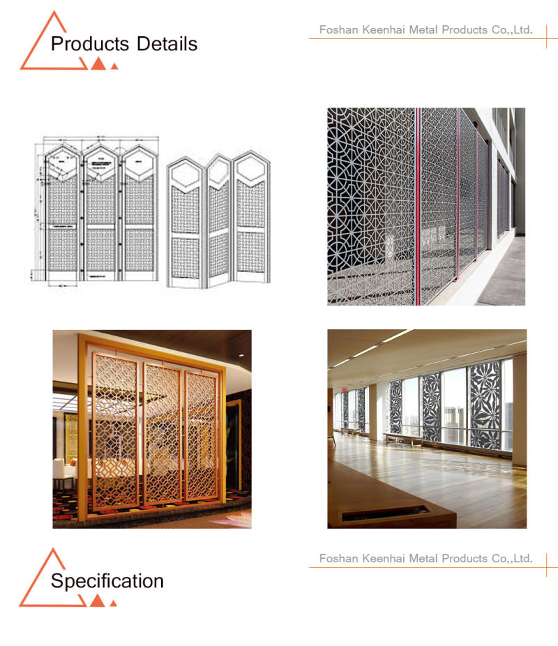 Metal Hotel Decorative Screen Partition Room Divider (KH-RD004)
