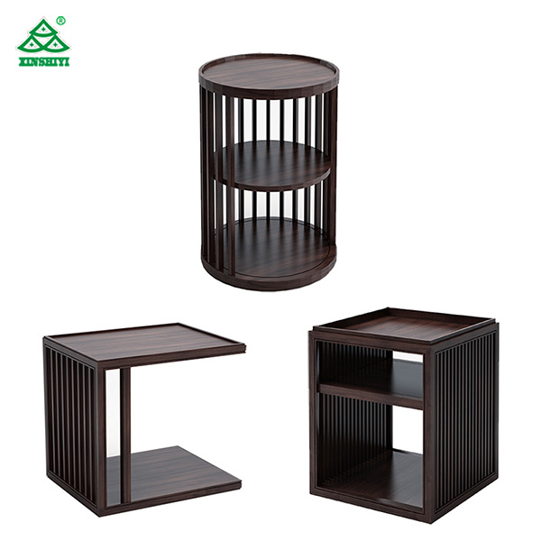 Wooden Side Tables with Metal Frame Nesting Coffee Tables