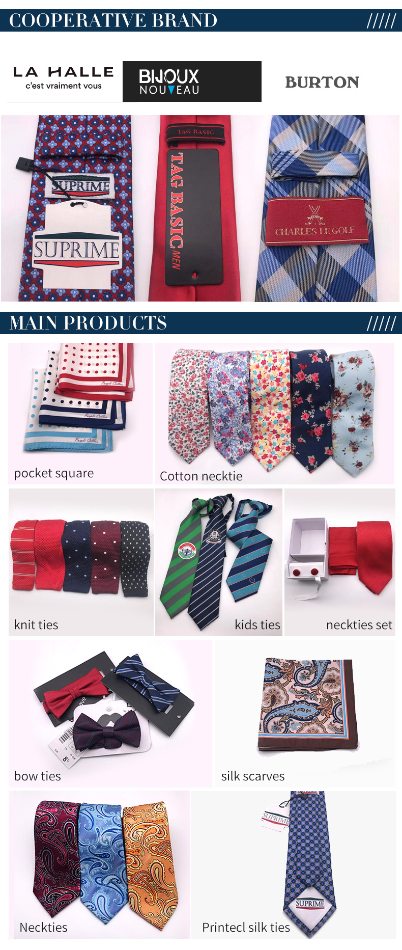 Men's Check Design Woven Silk Neckties with Gift Box
