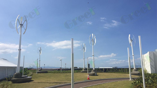2kw Low Starting Torque Low Sound Rooftop Vertical Wind Turbine for Residential Use