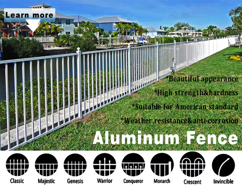 Aluminum Fence Steel Fence Metal Fence Free-Maintenance Fence Security Fence