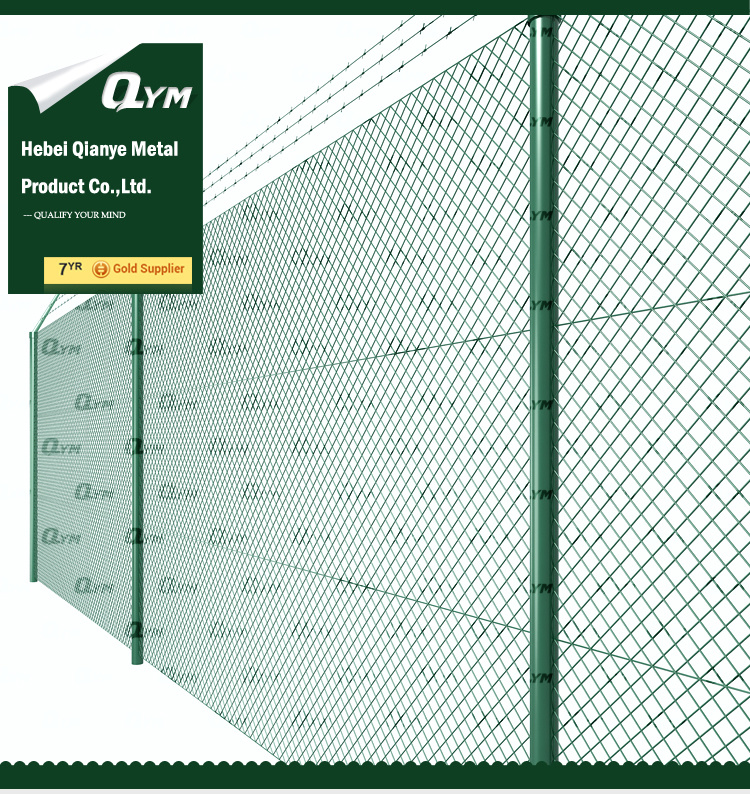 Hot Galvanized Used Diamond Wire Mesh Chain Link Fence