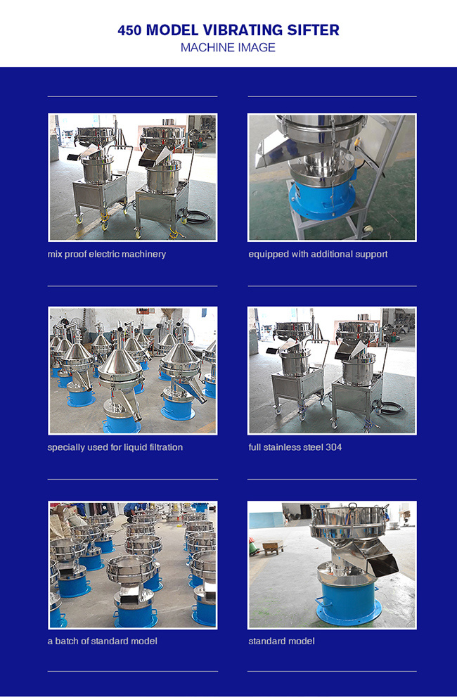 Stainless Steel 450 Liquid Filter Sieve with Vibrating Screen Machine