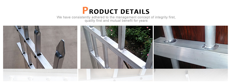 Galvanized Steel Aluminum Fence with Stair Railing Handrail