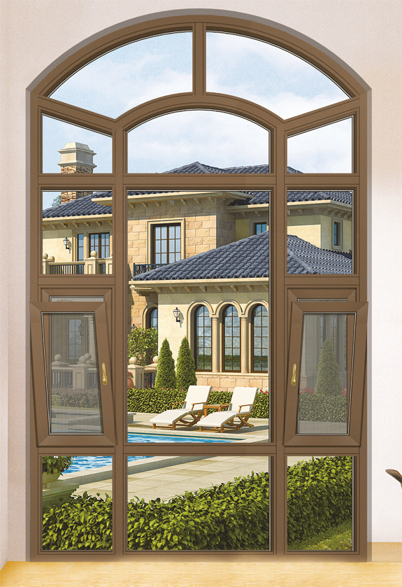 High Quality Arch Window with Aluminum Frame