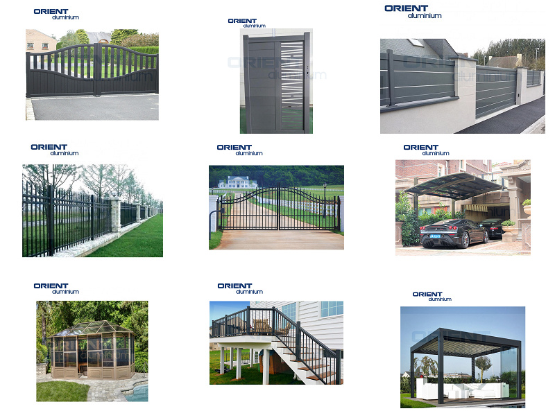 Privacy Fence Panels Aluminum Black Garden Fence Slat Picket Fence