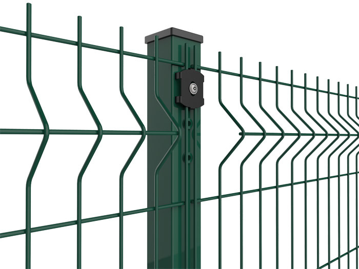 Dark Green Metal Fences Decorative Welded Wire Mesh Garden Fencing