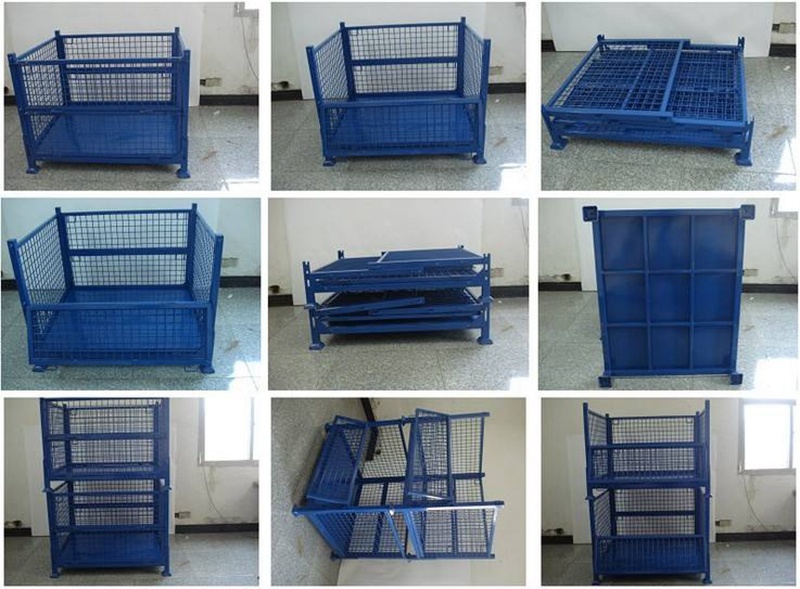 Customized Stackable Wire Mesh Steel Pallet Cage for Warehouse /Pallet