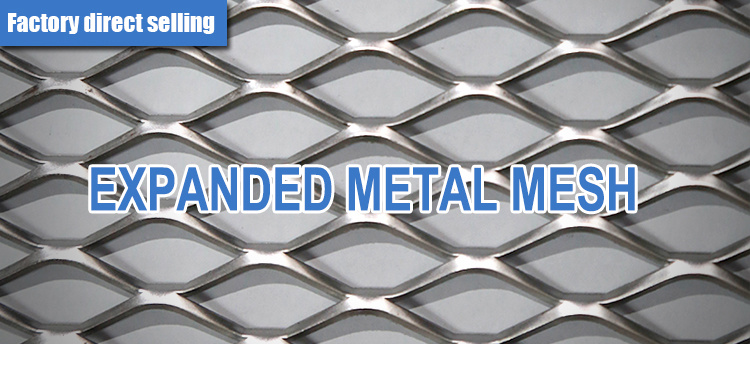 Expanded Metal Mesh Q195 Sheet Stainless Steel Sheet 304 316 45% or 60% Open Area