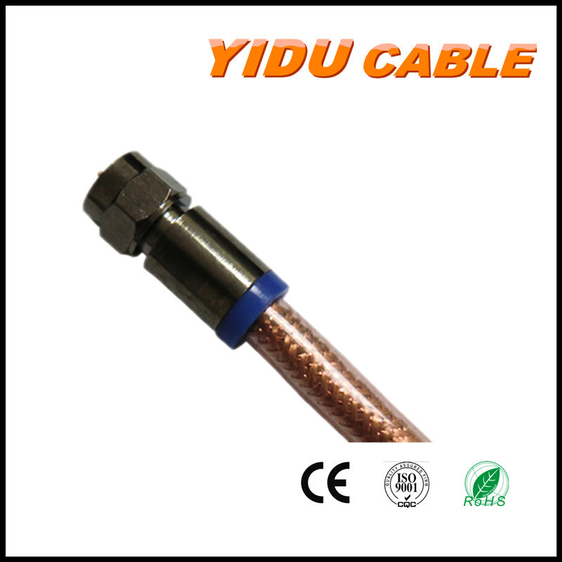 Rg174/Rg56/Rg58/Rg59/RG6 Coaxial Cable Od 6.6mm 0.81mm CCS Braiding 48
