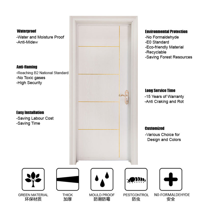 Waterproof Wood Plastic Stone Plastic WPC Door Frame