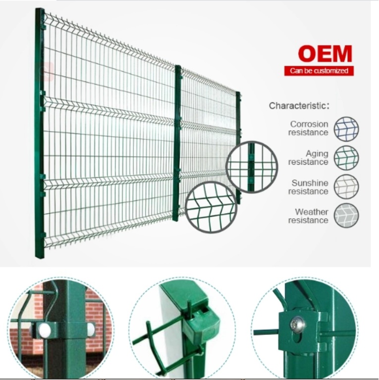 High Security Wire Mesh Fence Industrial Use Nylofor 3D Fencing