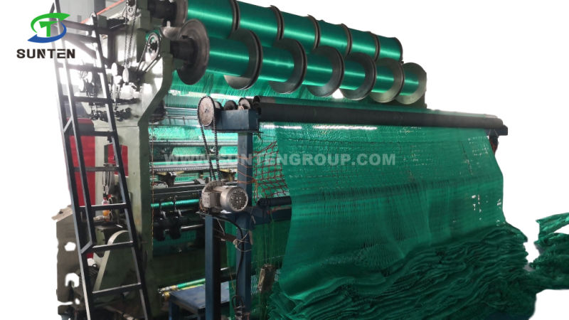 Navy Green Color Polyester Knotless Cargo Net, Container Net, Fall Arrest Net, Safety Catch Net in Construction Sites, Amusement Park