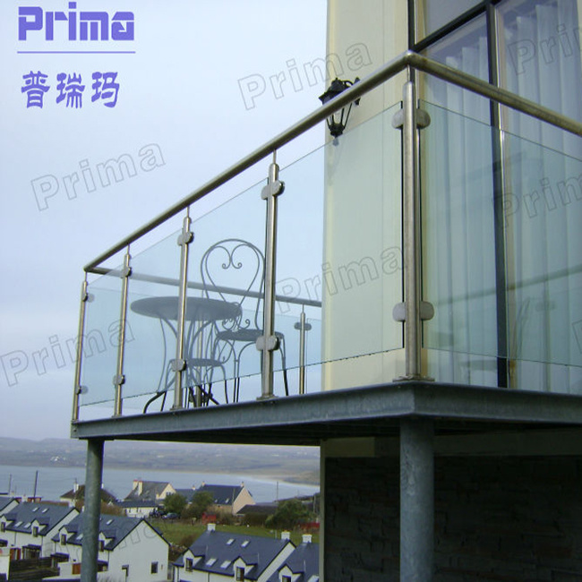 Stainless Steel Handrail Stair Fence Glass Balcony Railing