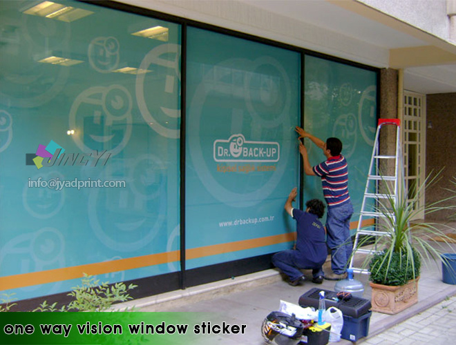 Customized Printed One Way Vision Outdoor Perforated Window Sticker Advertising