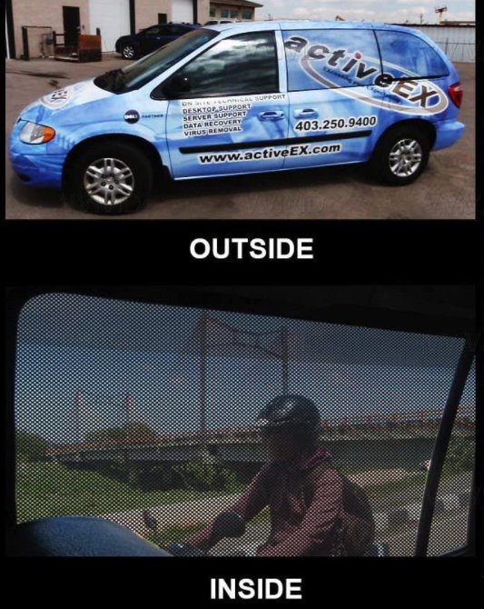 One Way Vision See Through Car Rear Window Sticker